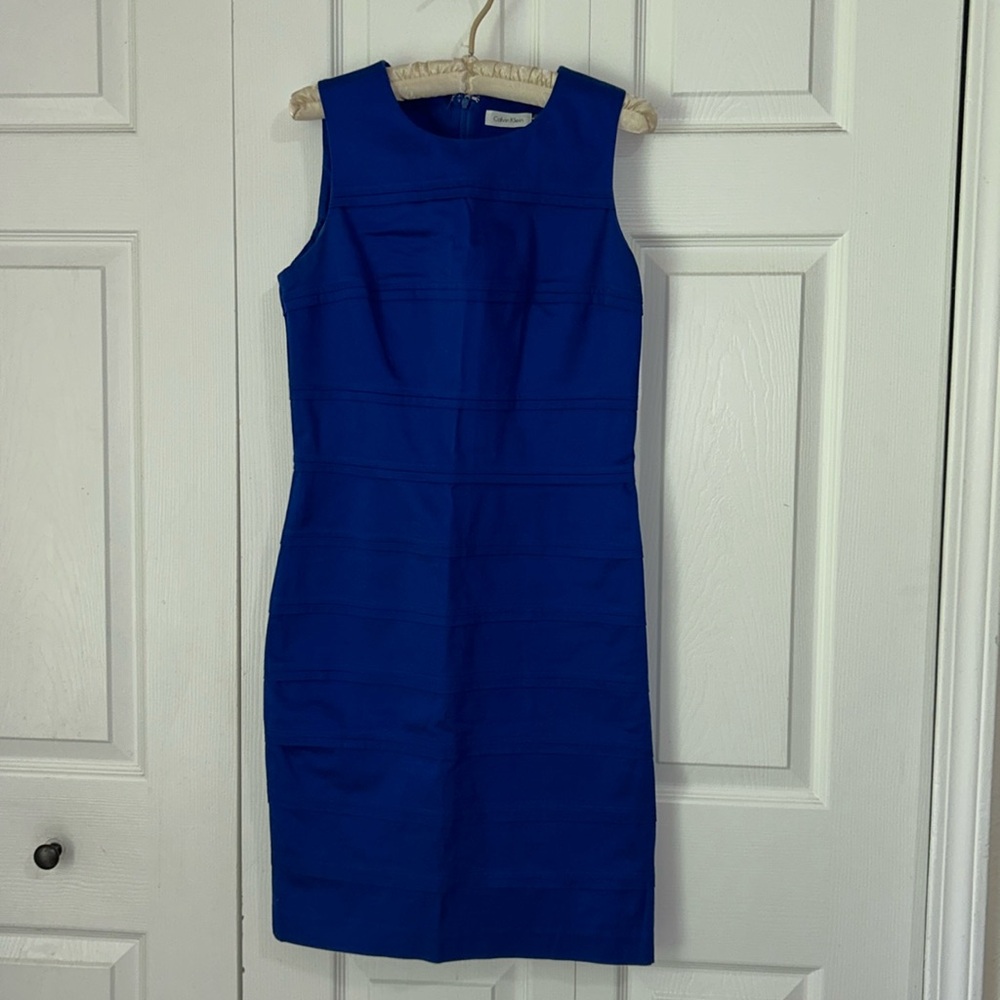 Calvin Klein sleeveless cotton sheath dress